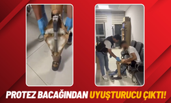 Protez bacağından uyuşturucu çıktı