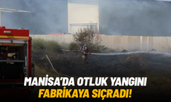 Manisa’da otluk yangını fabrikaya sıçradı: 2 yaralı