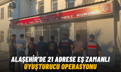 Alaşehir'de 21 adrese eş zamanlı uyuşturucu operasyonu