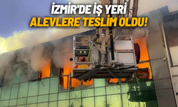 İzmir'de iş yeri alevlere teslim oldu