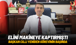 Elini makineye kaptırmıştı: Başkan Cıllı yeniden görevinin başında