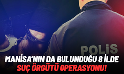Manisa'nın da bulunduğu 8 ilde suç örgütü operasyonu!