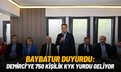 Baybatur duyurdu: Demirci’ye 750 kişilik KYK yurdu geliyor