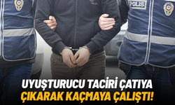 Çatıya çıkıp kaçmaya çalıştı, uyuşturucuyla yakalandı