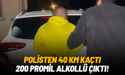 Polisin ne 'dur' ihtarına ne de uyarı ateşine aldırmadı: 40 kilometre kaçtı, alkollü çıktı