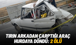 Tır, otomobile arkadan çarptı: 2 ölü