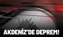 SON DAKİKA... Akdeniz'de 4,5 büyüklüğünde deprem