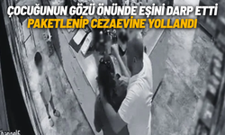 Çocuğunun gözü önünde eşini darp edip boğmaya çalıştı