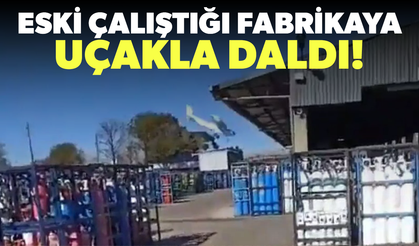 Eski çalıştığı fabrikaya Cessna 152 tipi uçakla çarptı!