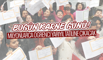 Bugün karne günü... Milyonlarca öğrenci yarıyıl tatiline çıkacak