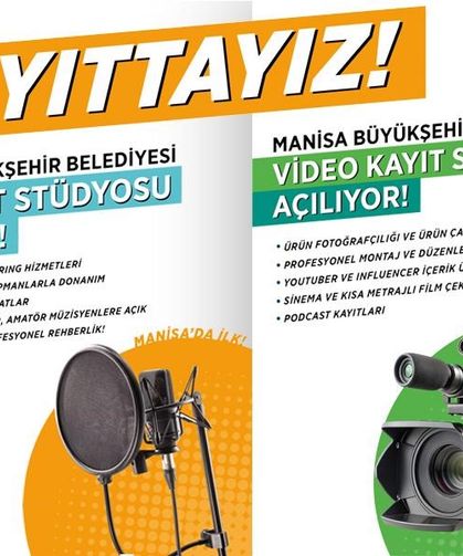 Büyükşehir’den ücretsiz video ve ses kayıt stüdyosu desteği