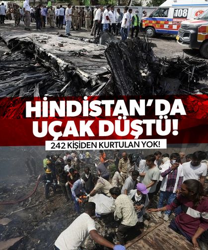 Hindistan'da uçak düştü! Kurtulan olmadı...
