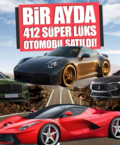 Türkiye'de ağustosta 30-100 milyon TL fiyat aralığındaki 412 süper lüks otomobil yeni sahiplerini buldu