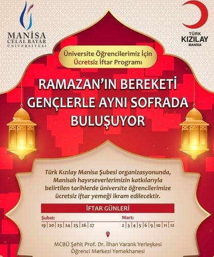 Kızılay'dan üniversitelilere ramazan sofrası
