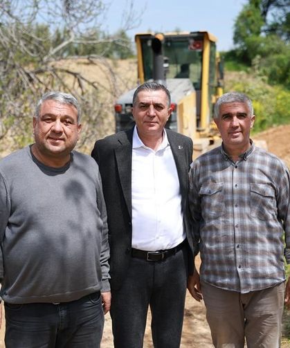 Başkan Şimşek ova yolu çalışmalarını sahada inceledi