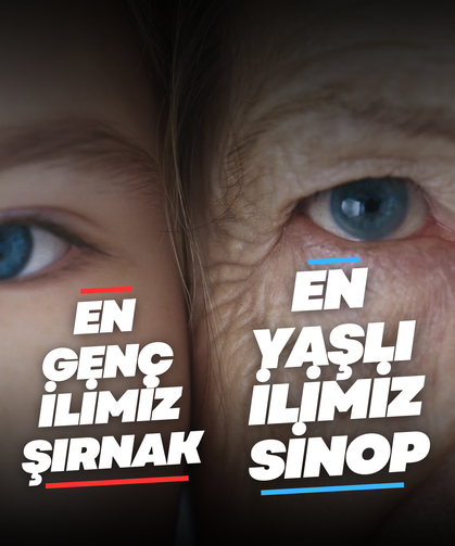 Türkiye’nin en yaşlı ili Sinop, en genç ili Şırnak oldu