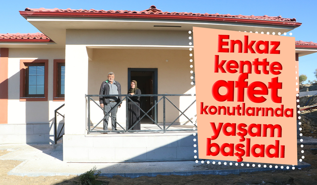 Enkaz kentte afet konutlarında yaşam başladı