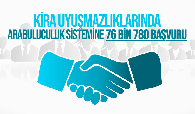 Kira uyuşmazlıklarında arabuluculuk sistemine 76 bin 780 başvuru