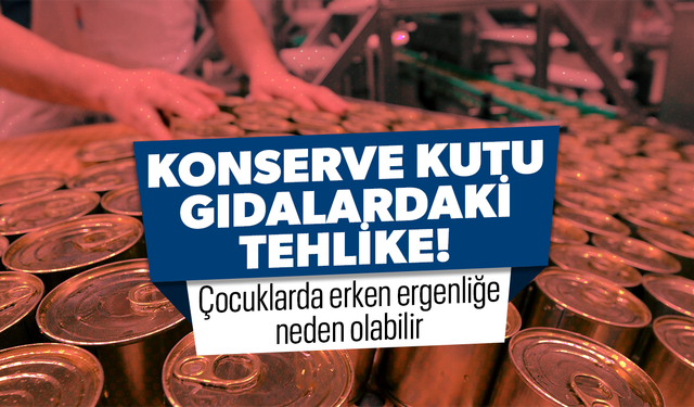 Konserve kutu gıdası erken ergenliğe neden olabilir!