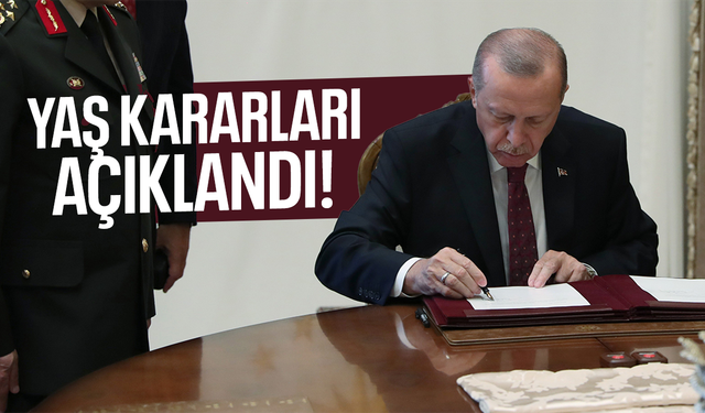 Cumhurbaşkanı Erdoğan, YAŞ kararlarını imzaladı