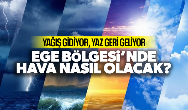 Yağış gitti, yaz geri dönüyor... İşte Ege Bölgesi'nin hava durumu!