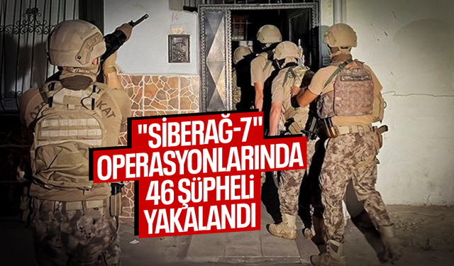 "Siberağ-7" operasyonlarında 46 şüpheli yakalandı