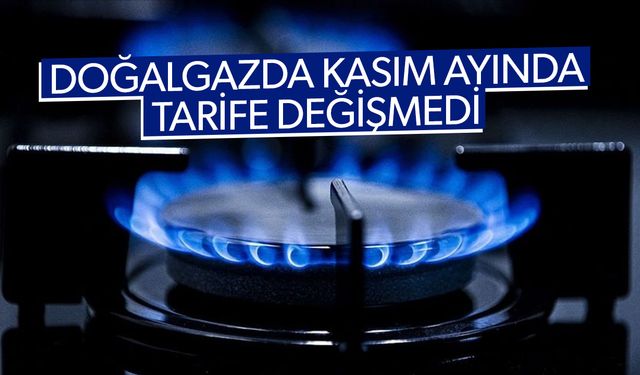 Doğalgaz'a kasım ayında zam yok