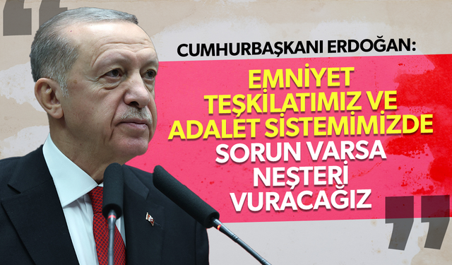 Cumhurbaşkanı Erdoğan: Emniyet teşkilatımız ve adalet sistemimizde sorun varsa neşteri vuracağız