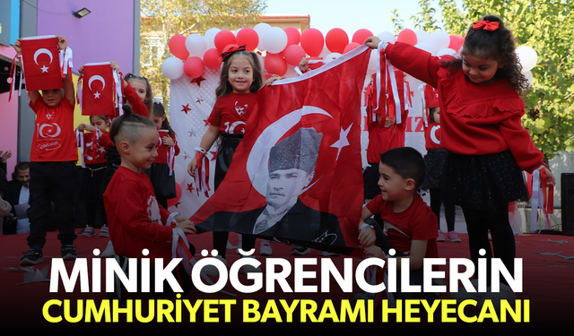 Minik öğrencilerin Cumhuriyet Bayramı heyecanı