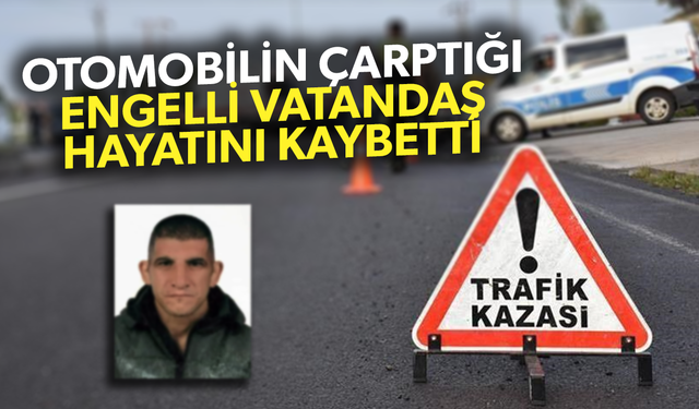 Otomobilin çarptığı engelli vatandaş hayatını kaybetti