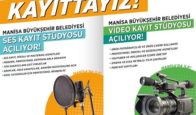 Büyükşehir’den ücretsiz video ve ses kayıt stüdyosu desteği