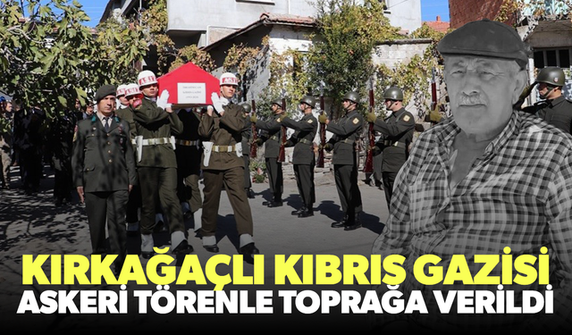 Kırkağaçlı Kıbrıs Gazisi İbrahim Çam askeri törenle toprağa verildi