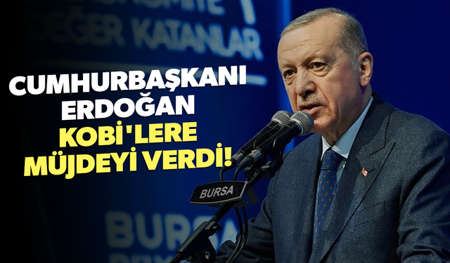 Cumhurbaşkanı Erdoğan'dan KOBİ'lere müjde