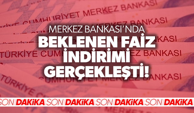 Merkez Bankası politika faizini yüzde 50'den yüzde 47,5'e indirdi