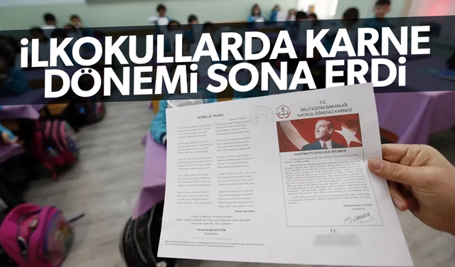 İlkokullarda karne dönemi sona eriyor