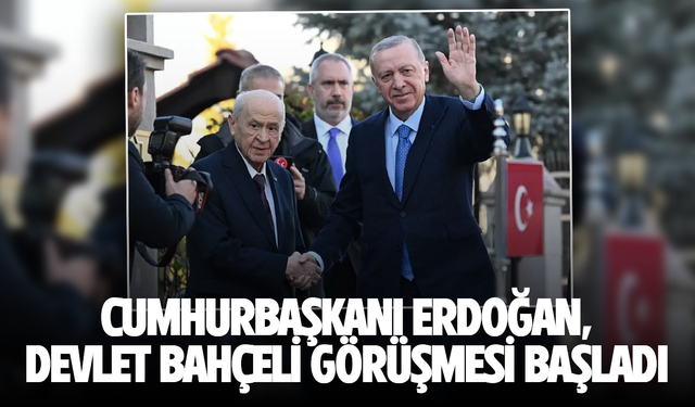 Cumhurbaşkanı Erdoğan ile Devlet Bahçeli arasındaki görüşme başladı