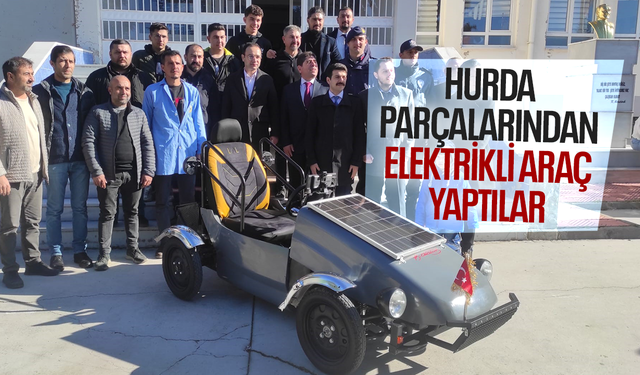 Hurda parçalar elektrikli araca dönüştü