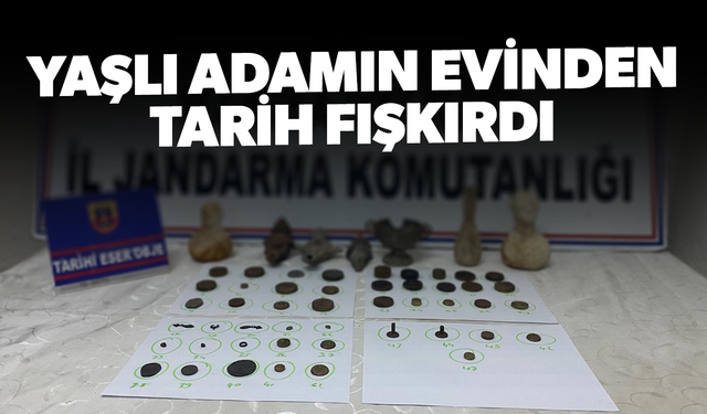 Yaşlı adamın evinden tarih fışkırdı