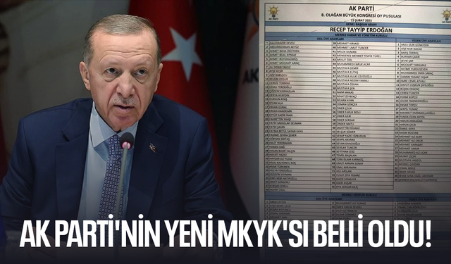 AK Parti'nin yeni MKYK'sı belli oldu!