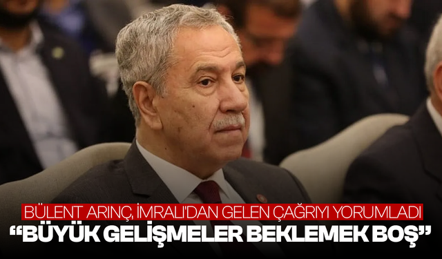 Bülent Arınç, İmralı'dan gelen çağrıyı değerlendirdi