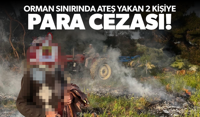 Orman sınırında ateş yakan 2 kişiye para cezası kesildi