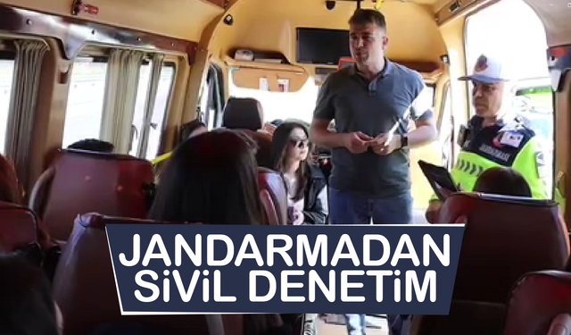 Sivil jandarma yolcu gibi otobüse binerek denetleme yaptı