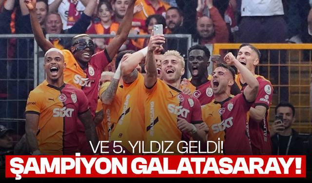 Ve 5. yıldız geldi! Şampiyon Galatasaray