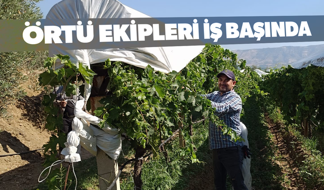 Örtü ekipleri işleri sıraya koydu
