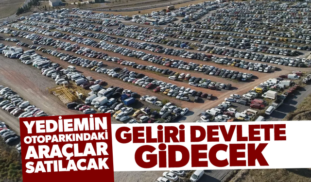 Yediemin otoparkındaki araçlar satılacak, geliri devlete gidecek