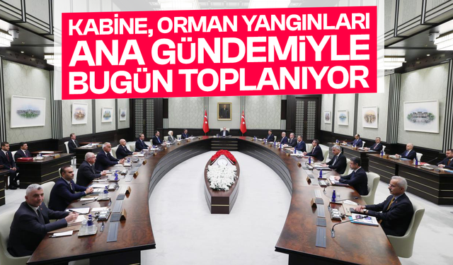 Kabine, orman yangınları ana gündemiyle bugün toplanıyor