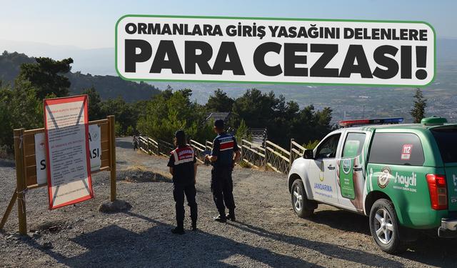 Ormanlara giriş yasağını delenlere para cezası
