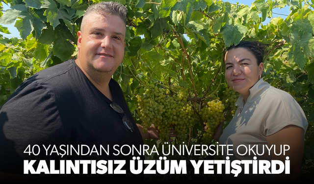 40 yaşından sonra okuyup kalıntısız üzüm yetiştirdi