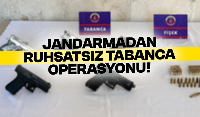 Jandarmadan ruhsatsız tabanca operasyonu