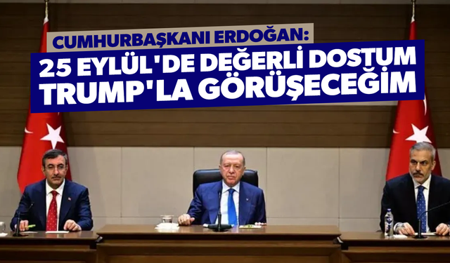 Cumhurbaşkanı Erdoğan: 25 Eylül'de değerli dostum Trump'la görüşeceğim